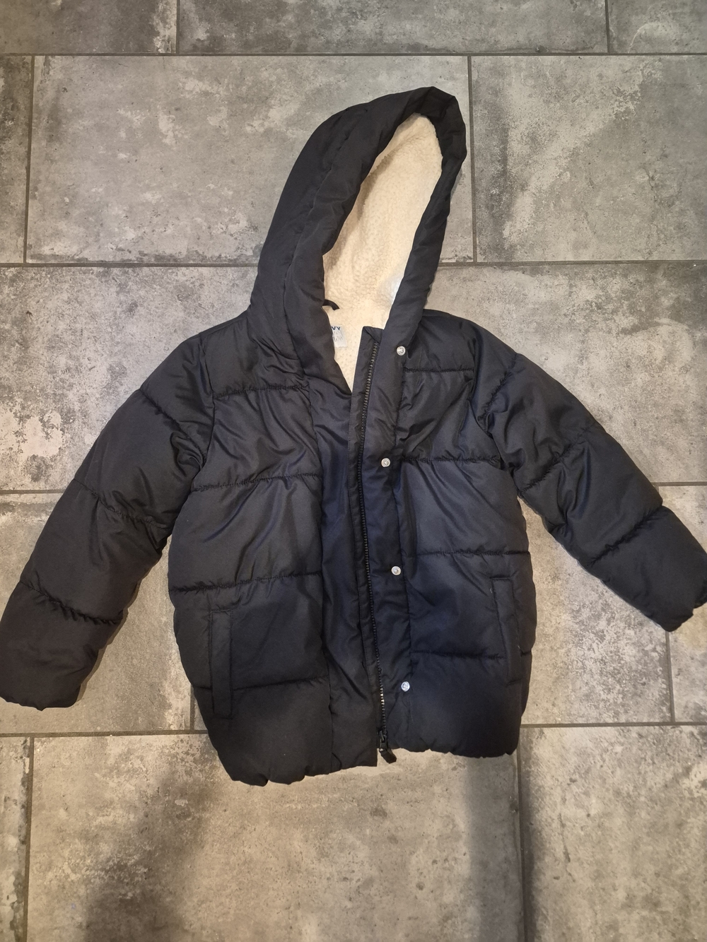 Old Navy Kids Black Hooded Puffer Coat